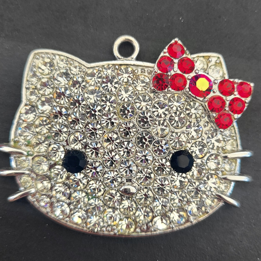 Hello Kitty Inspired Rhinestone Pendant